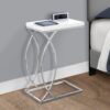 Accent Table, C - Shaped, Contemporary - White - Image 3