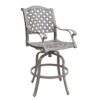 Cast Aluminum Bar Stool With Cushion (Set of 2) - Gray - Image 3
