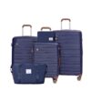 5 Piece Set (20"24"28 +A Travel Bag And A Toiletry Bag), Pp Hardshell Carry On Luggage Set With Tsa Lock Carry On Suitcase Luggage Durable Suitcase - Blue - Image 4