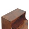 T Bar Raised Back Bedside Table - Chestnut - Image 2