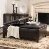 Lanister - Ottoman Double Top Storage - Brown - Image 2