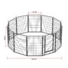 81.1" 12 Panels Heavy Duty Metal Playpen With Door, Dog Fence Pet Exercise Pen For Outdoor - Black - Image 7