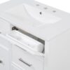 Bathroom Vanity With Ceramic Sink, Flip Out Drawer Design For Plumbing, Soft Close Drawers - White - Image 26