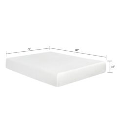 10" Plush Gel Memory Foam Mattress For King Bed With Cooling Technology Aloe Vera Cover - White