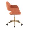Margarite - Contemporary Task Chair - Gold / Orange - Image 2