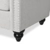 Chesterfield Style 3 Seater Sofa With Deep Button Tufting - Gray - Image 11