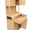 Rustic Cottage Style Double Door Bamboo Storage Cabinet With High Capacity For Main Living Spaces - Natural - Image 13