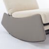 Modern Rocking Chair Recliner, Comfy Rocker Nursery Chair With Footrest, Accent Reading Chair, Upholstered Lounge Chair For Relaxing, Resting, Soft Padded Rocker For Indoor Living Room Bedroom - Gray - Image 14