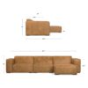 Rex - 2 Seater Sofa And Right Chaise - Sienna - Image 13