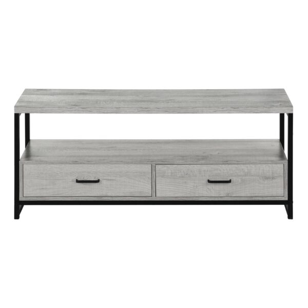 TV Stand, Console, Media Entertainment Center, Storage Drawers, Living Room, Bedroom, Contemporary, Modern - Gray