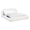 Archie Puffy Grounded - King Upholstered Platform Bed - Almond White - Image 2