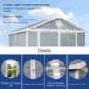 6X8Ft Resin Outdoor Storage Shed Kit-Perfect To Store Patio Furniture - Gray - Image 6