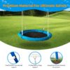 Metal Swing Stand With Saucer Outdoor Playground Metal Swing Set For Kids Outdoor Play Equipment - Antique Blue - Image 2