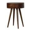 Nordic Circular Nightstand - Chestnut - Image 3