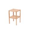 2 Tier Birch Bathroom Shelf, Narrow Shelving Unit, Multifunctional Storage Rack, Corner Rack, For Kitchen, Living Room, Bedroom, Entryway, Bathroom - Natural Wood - Image 4