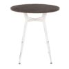 Clara - Industrial Round Dinette Table - Vintage White / Espresso - Image 2