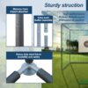 Golf Practice Net Cage With Metal Frame Hitting Net Kit Indoor Outdoor - Black - Image 8