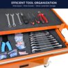 4 Drawers Multifunctional Tool Cart With Wheels - Orange - Image 14