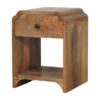 Newton - Mini Nightstand With A Drawer And Open Shelf - Beige Brown - Image 3