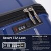 Hardshell Suitcase Spinner Wheels Pp Luggage Sets Lightweight Suitcase With Tsa Lock, 3 Piece Set (20/24/28) - Navy - Image 12