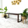 Christina - Leather Bench - Cognac / Dark Brown / Tan - Image 9