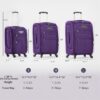 Softside Luggage Expandable 3 Piece Set Suitcase Upright Spinner Softshell Lightweight Luggage Travel Set - Purple - Image 4