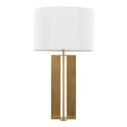 Cosmo - Glam Table Lamp - Antique Brass / White