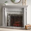 Darcie - Wrought Iron Fireplace Screen Ornate Design - Golden Black - Image 4