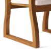 Della - Wood Armchair (Set of 2) Outdoor Dining Chairs - Cream - Image 14