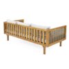 Claremont - 3 Seater Daybed With Rattan Arms - Light Gray - Image 9