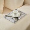 Chenille Compressible Sofa - Beige - Image 4