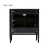 Bathroom Vanity With Ceramic Basin, Soft Close Door, Built-In Hidden Drawer - Black - Image 8