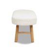 Fuji - Upholstered Bedroom Accent Bench With Natural Legs - Ivory White - Image 4