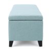 Contemporary Storage Ottoman With Extra Seating Functionality - Light Blue - Image 3