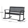 Baxter - Rocking Loveseat - Dark Gray - Image 2