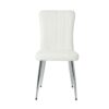 Modern Dining Chair (Set of 4), Cloth Upholstered, Electroplated Metal Legs, Versatile For Home Use - White - Image 9