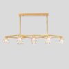 Crystal Chandelier For Dining Room, 8 Light Kitchen Chandelier Light Fixture Modern Metal Industrial Chandeliers For Farmhouse Entryway Living Room (8*G9 Bulbs Included) - Matte Gold - Image 13