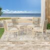 Cordoba - Dining Chair (Set of 2) Comfortable Armless Chairs - Beige - Image 3