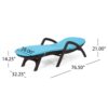 Mikael - Chaise Lounge With Cushion - Dark Brown - Image 5