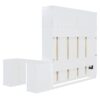 Queen Size Wall Murphy Bed With Desk And Storage Shelves And Big Cabinets - White - Image 10