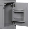 Bathroom Vanity With Single Sink, Combo Cabinet Undermount Sink, Bathroom Storage Cabinet With Two Doors And A Drawer, Soft Closing, Multifunctional Storage, Solid Wood Frame - Gray - Image 17