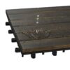 Acacia Hardwood Interlocking Deck Tiles, Striped Pattern - Dark Brown - Image 25