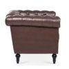 1 Seater Aesthetic Sofa For Living Room - Brown - Image 8