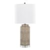 Casa - Contemporary Table Lamp (Set of 2) - Opal Gray / Polished Nickel / White - Image 2