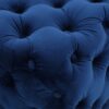 Modern Glam Ottoman With Velvet Upholstery And Button Tufted Design - Navy Blue - Image 9