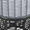 Arias - Boho Side Table With Tempered Glass Top And Rattan Wrap - Black - Image 7