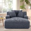 Cloudline - Oversized Chaise Lounge Chair In Soft Corduroy, Modern Comfy Couch With Full Foam Cushioning, Cozy Sleeper Sofabed For Living Room - Gray - Image 6