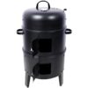 Portable Charcoal Smoker Grill For Outdoor Cooking - Black - Image 2