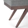 Chanelle - Mid Century Ottoman Bench - Pebble Gray - Image 6