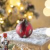 Christmas Ball Ornaments, Glass Decorative Hanging Ball Christmas Tree Ornaments, For Holiday Party Decorations (Set of 6) - Red - Image 3